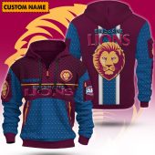 AFL Custom Name Half-zip Hoodie Gifts For Fans - Limited Edition