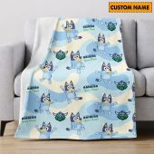 NRL x Bluey Custom Name Premium Fleece Blanket Gifts For Fans  Limite