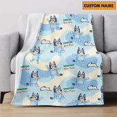 NRL x Bluey Custom Name Premium Fleece Blanket Gifts For Fans  Limite