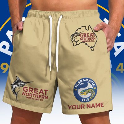 NRL x Great Northern Beer Short Pants Custom Name Gifts For Fans - Lim