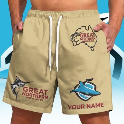 NRL x Great Northern Beer Short Pants Custom Name Gifts For Fans - Lim