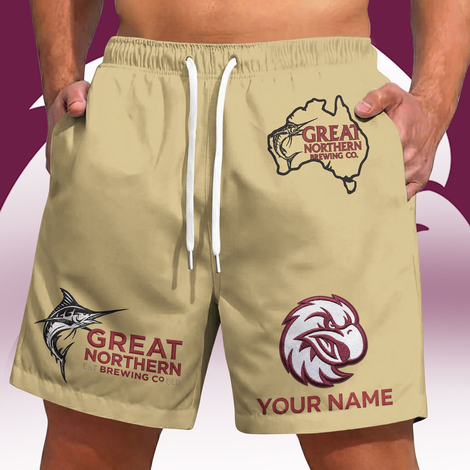 NRL x Great Northern Beer Short Pants Custom Name Gifts For Fans - Lim NRL x Great Northern Beer Short Pants Custom Name Gifts For Fans - Lim