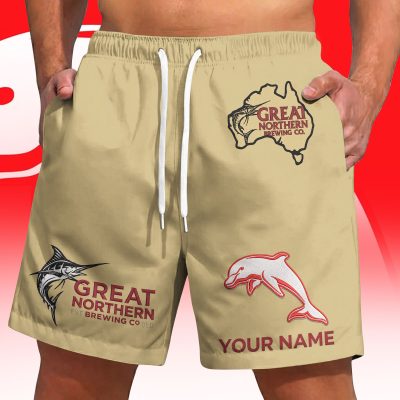 NRL x Great Northern Beer Short Pants Custom Name Gifts For Fans - Lim