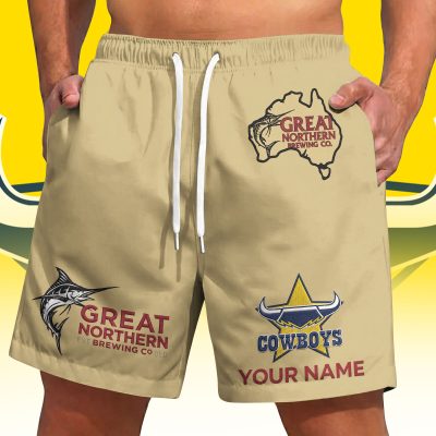 NRL x Great Northern Beer Short Pants Custom Name Gifts For Fans - Lim