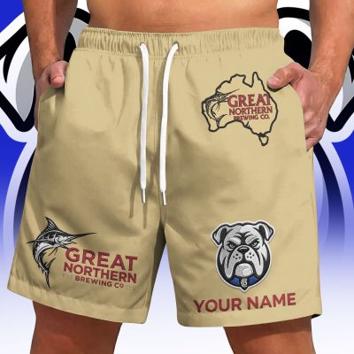 NRL x Great Northern Beer Short Pants Custom Name Gifts For Fans - Lim