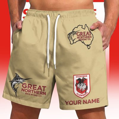 NRL x Great Northern Beer Short Pants Custom Name Gifts For Fans - Lim