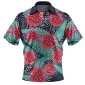 Australia Aboriginal Polo Shirt - Australian Hakea Flower Artwork Polo Shirt