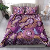 Australia Indigenous Bedding Set - Aboriginal Inspired style of Indigenous dot art painting