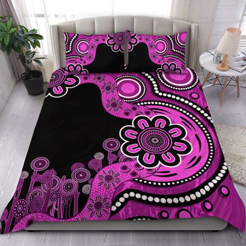 Australia Bedding Set Aboriginal Indigenous Dot Painting Pink Australia Bedding Set Aboriginal Indigenous Dot Painting Pink