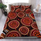 Australia Bedding Set Background Featuring Indigenous Dot Art