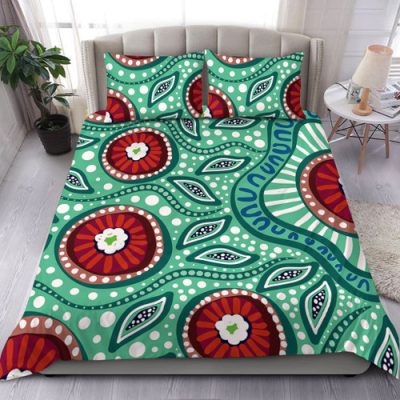 Australia Bedding Set Aboriginal Dot Painting Artwork