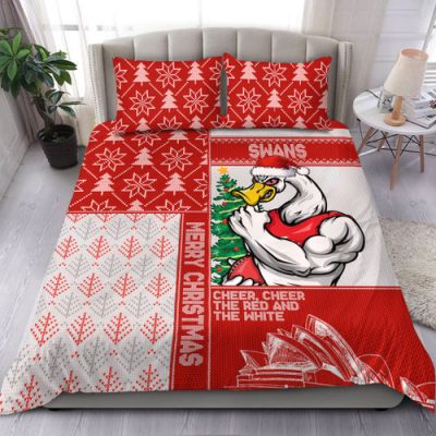 Sydney Swans Bedding Set Christmas Magic Knit Style Winter Glow