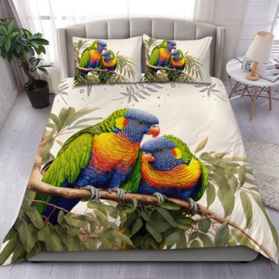 Australia Bedding Set Australia Rainbow Lorikeets Birds Art Inspired