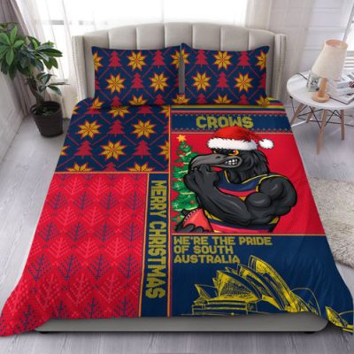 Adelaide Crows Bedding Set Christmas Magic Knit Style Winter Glow