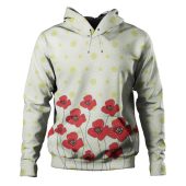 Australia Aboriginal Hoodie - Poppy Flowers Background In Aboriginal Dot Art Style Hoodie