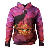 Australia Christmas Kangaroo Camping Hoodie - Aussie Outback Merry Christmas Hoodie