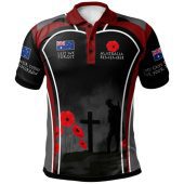 Australia Anzac Remembrance Custom Polo Shirt - Lest We Forget Poppy Flower Symbol