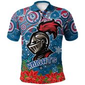 Newcastle Knights Christmas Custom Polo Shirt - Christmas Super Newcastle Knights Polo Shirt