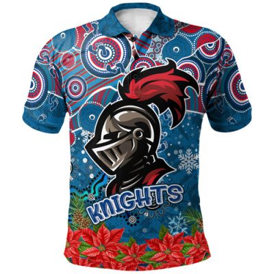Newcastle Knights Christmas Custom Polo Shirt - Christmas Super Newcastle Knights Polo Shirt
