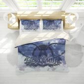 Aerosmith White Blue Bedding Set