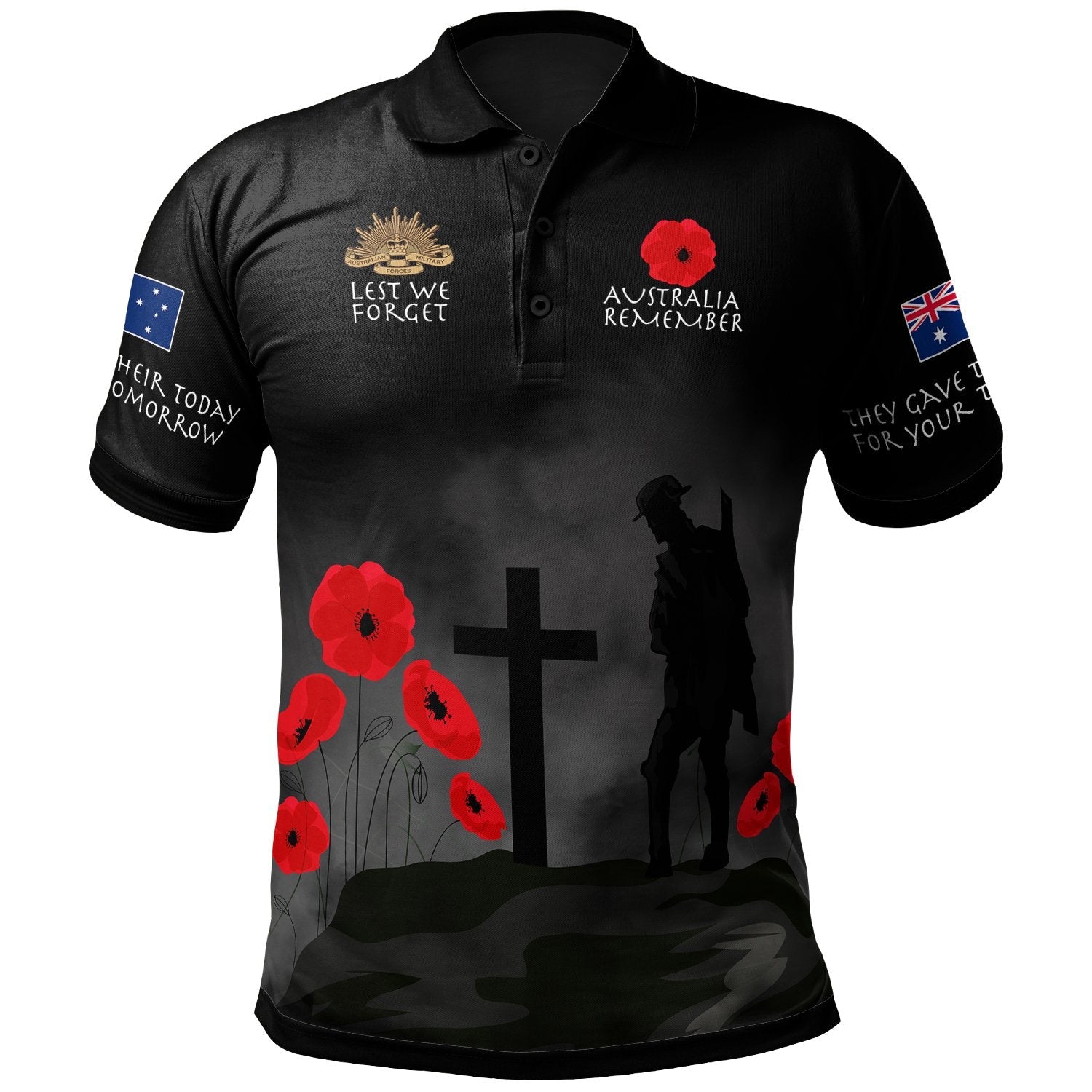 ANZAC Polo Shirt - Australia Remember ANZAC Polo Shirt - Australia Remember