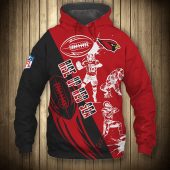 NFL Arizona Cardinals Red Black Pullover Hoodie
