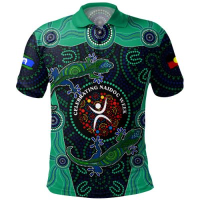 Indigenous Australian Aboriginal Polo Shirt NAIDOC Lizard Songlines Edition