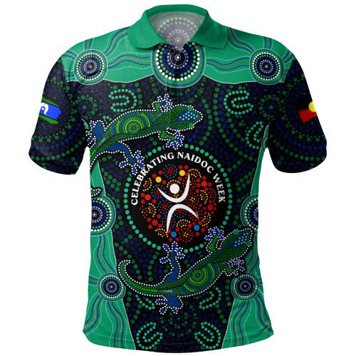 Indigenous Australian Aboriginal Polo Shirt NAIDOC Lizard Songlines Edition Indigenous Australian Aboriginal Polo Shirt NAIDOC Lizard Songlines Edition