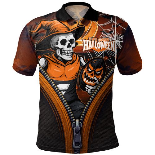 GWS GIANTS Polo Shirt Halloween Night Reaper Zipper GWS GIANTS Polo Shirt Halloween Night Reaper Zipper