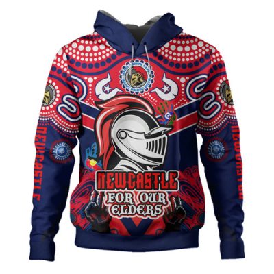 Newcastle Knights Naidoc Hoodie - Custom Newcastle Knights Naidoc Week For Our Elders Aboriginal Inspired Hoodie