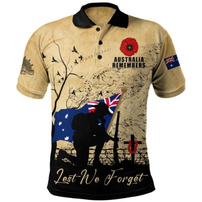 Australia Polo Shirt Anzac Day Brothers In Arms Gallipoli Remembrance