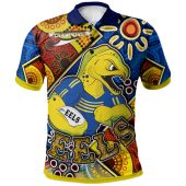 Parramatta Eels Polo Shirt - Custom Electric Parramatta Eels with Aboriginal Inspired Dot Painting Player And Number Polo Shirt