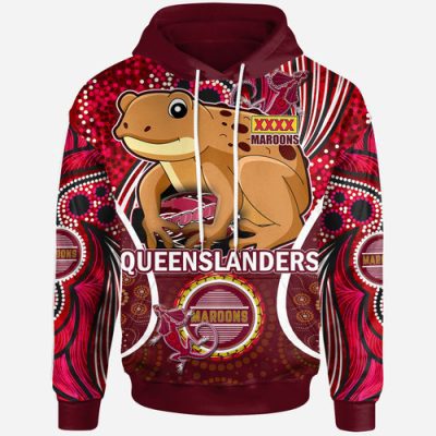 Cane Toads Hoodie - Custom QLD Cane Toadss With Art Personalised Player And Number Hoodie