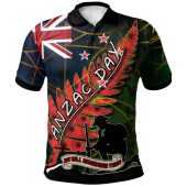 New Zealand Anzac Day Polo Shirt - Anzac Day "We Will Remember Them" Camouflage Curve Patterns Polo Shirt
