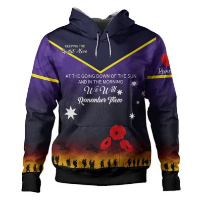 Melbourne Storm Anzac Custom Hoodie - Keeping the Spirit Alive Hoodie