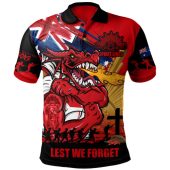St. George Illawarra Dragons Polo Shirt Fearless ANZAC Defender