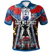 Australia Sea Eagles Anzac Polo Shirt - Lest We Forget Aboriginal Inspired Patterns Polo Shirt