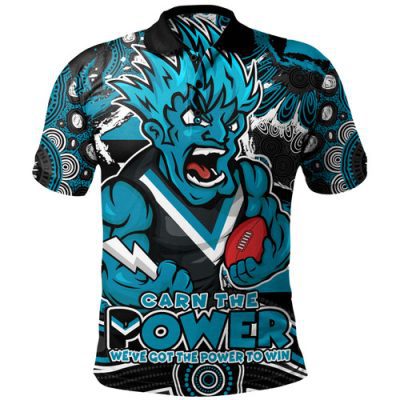 Port Adelaide Polo Shirt Blazing Spirit Of Victory