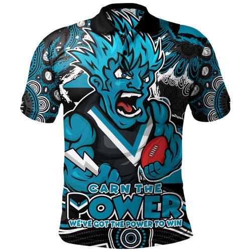 Port Adelaide Polo Shirt Blazing Spirit Of Victory Port Adelaide Polo Shirt Blazing Spirit Of Victory