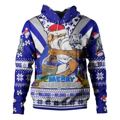 Canterbury-Bankstown Bulldogs Christmas Custom Hoodie - Bulldogs Santa Aussie Big Things Hoodie
