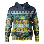 North Queensland Cowboys Christmas Aboriginal Custom Hoodie - Indigenous Knitted Ugly Xmas Style Hoodie