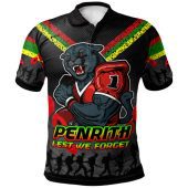 Penrith Panthers Anzac Polo Shirt - Custom Lest We Forget Polo Shirt