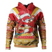 Redcliffe Dolphins Christmas Custom Hoodie - Redcliffe Dolphins Santa Aussie Big Things Hoodie