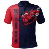 Melbourne Polo Shirt Burning Passion Of Power Scratch Style