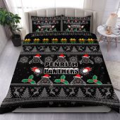 Penrith Panthers Christmas Bedding Set - Penrith Panthers Special Ugly Christmas Bedding Set