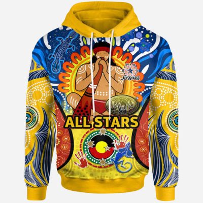 Indigenous All Stars Custom Hoodie - Dreamtime Turtles With Indigenous Cultures Flag Hoodie