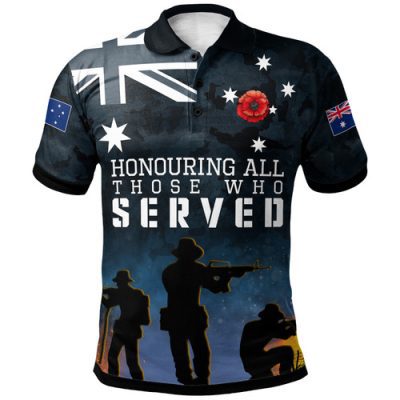 Australia Anzac Polo Shirt - Honouring All Those Who Served Polo Shirt