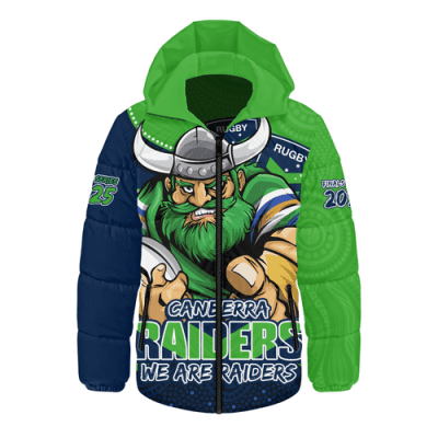 Canberra Raiders Hooded Padded Jacket Battle For Glory Rugby Finals Edition