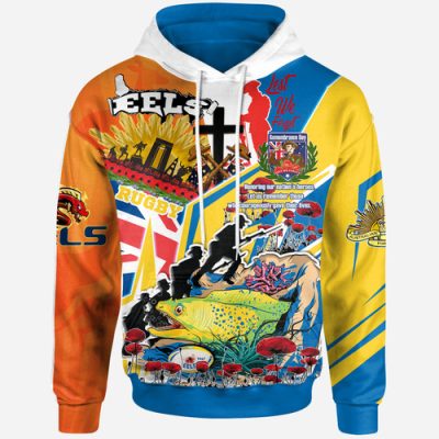 Parramatta Eels Hoodie - Custom Remembrance Parramatta Eels Anzac Quote With Poppy And Rosemary Hoodie
