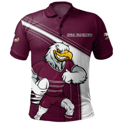 Manly Warringah Sea Eagles Polo Shirt Custom Team Of Us Die Hard Fan Supporters